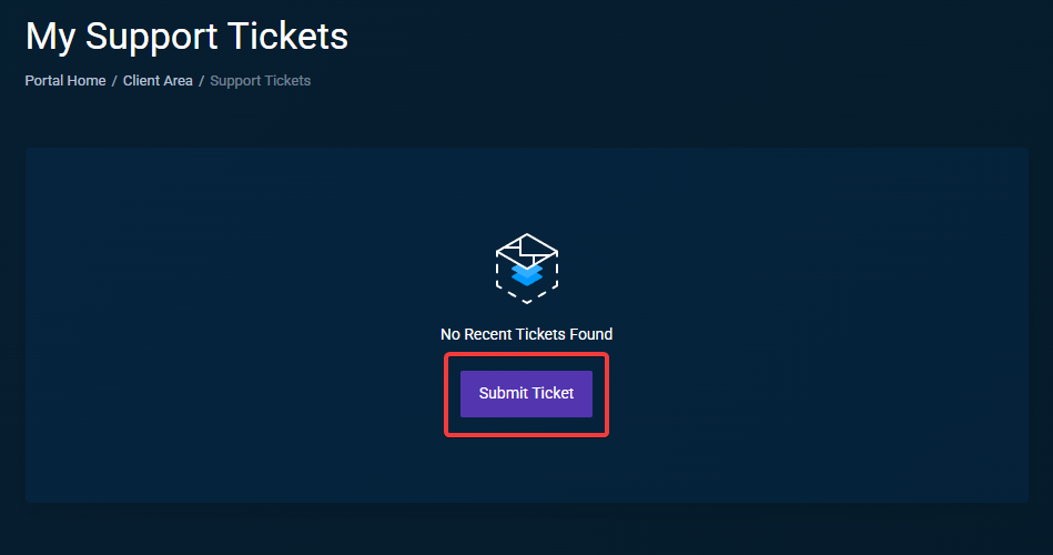 Support ticket